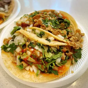 two plates of food