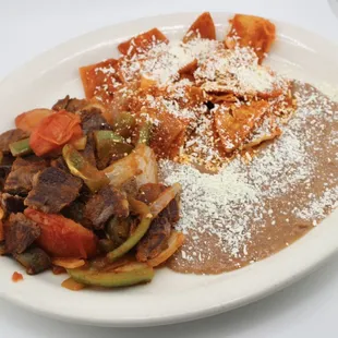 a plate of mexican food