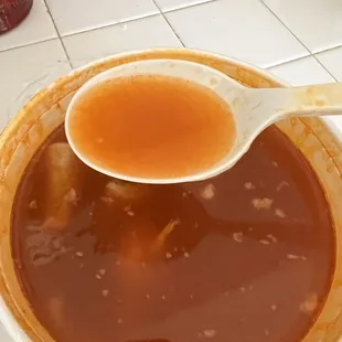 Colored water?  Needs work.