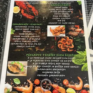 Menu as of June 2024