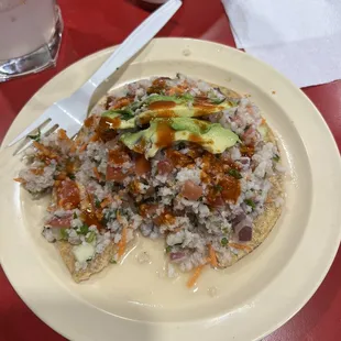 Ceviche tostada
