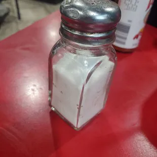 Salt shakers not cleaned at all, so filthy....