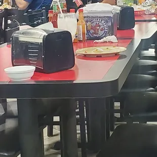 Tables not getting cleaned after people leave...