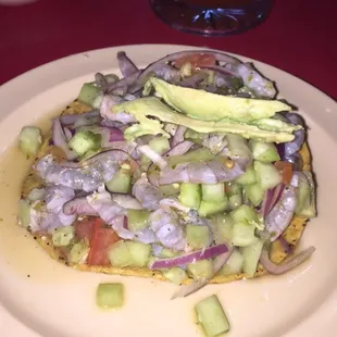 Tostada De Ceviche De Camaron