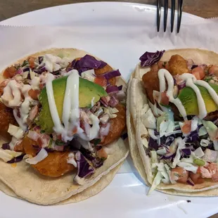 Shrimp and fish tacos