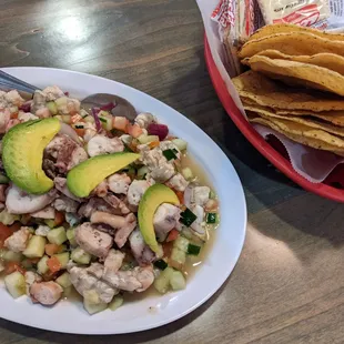 Shrimp and octopus ceviche