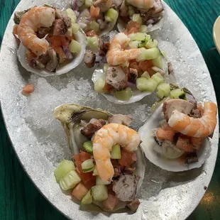 a platter of seafood