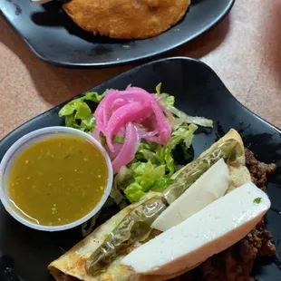 Shrimp Empanadas de Camarono Queso and taco la sierra ala carte