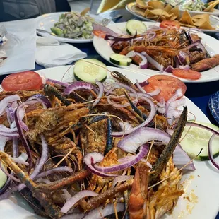 Langostinos a la planchette