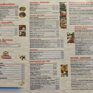 Menu - front