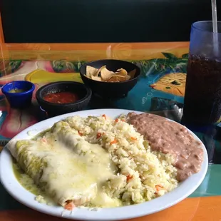 Shrimp enchiladas
