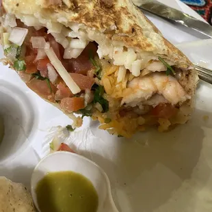 Shrimp burrito