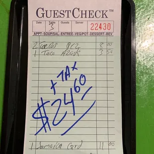 Expensive Jamaica!! Didn't even have tequila.