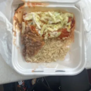 Not sure, this was the replacement meal.