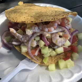 Shrimp Tostada