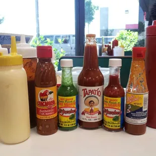 Some of the sauces available