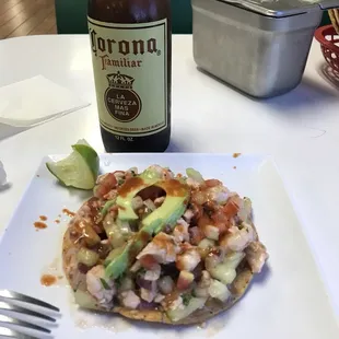 Shrimp Ceviche Tostada