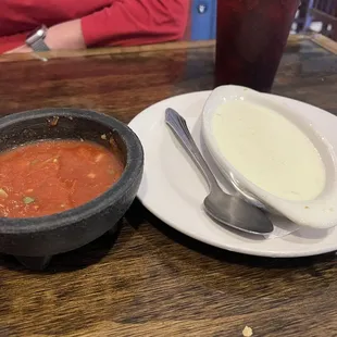 Salsa and cheese dip