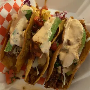 Shrimp tacos- soo soo crunchy!!