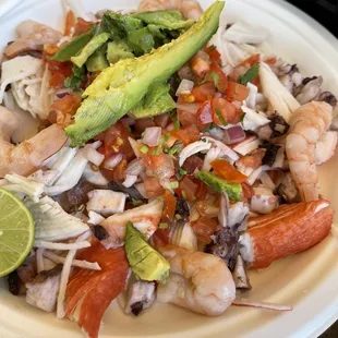 Tostada Mixta (tostadas on the side)