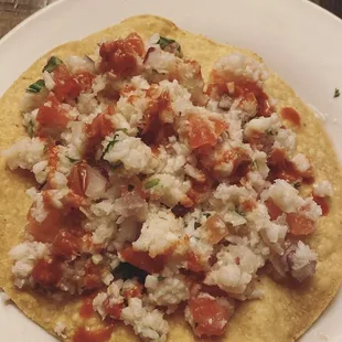 Ceviche de Pescado Tostada
