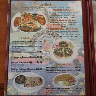 Page 5 of the menu