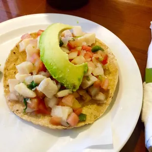 Ceviche tostada