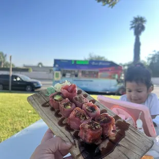 This is the Sushi, chefs choice. Be ready for something off the wall.