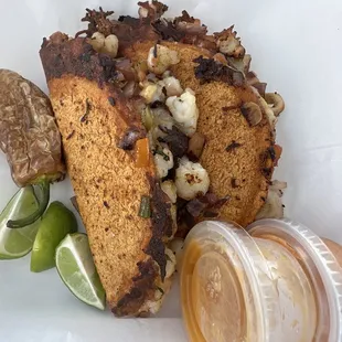 Taco's gobernadores shrimp and octopus