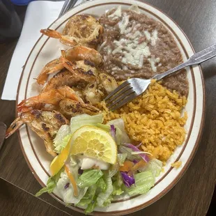 Camarones a la parrilla