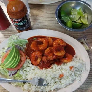 Diablo shrimp extra spicy!