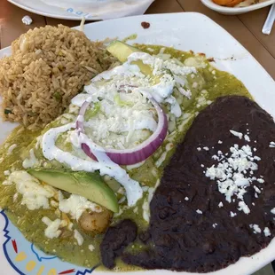 Seafood enchiladas