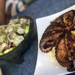 AGUACHILES AND PULPO ASADO