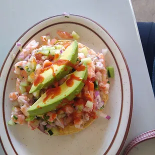 Tostada de Camaron