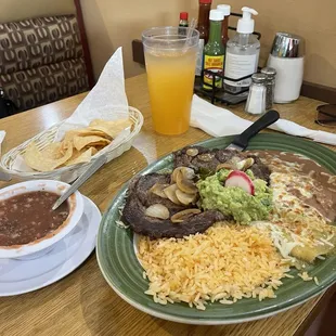 Carne asada plate