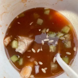 Del supuesto cóctel de camarón y pulpo