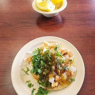 a plate of food on a table