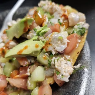 a close up of a plate of food