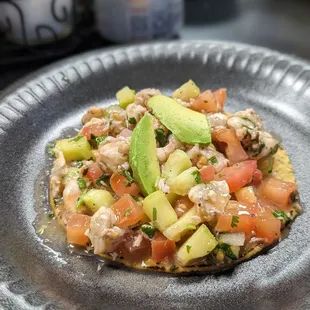 a plate of food on a table