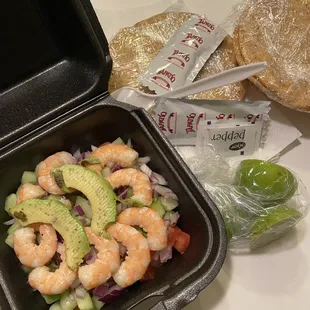 Cooked Shrimp Tostada