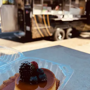 a dessert in a plastic container