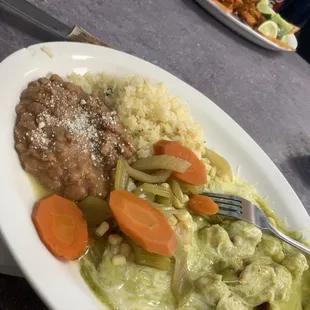 Camarones Culichi, previous owner made them better... too much Maggie sauce