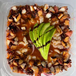 Aguachile Rojo Con Pulpo