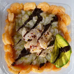 Botana de camarón/pulpo/callo de hacha