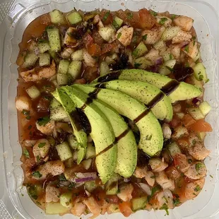 Ceviche (cooked shrimp ceviche)