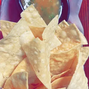 Complimentary chips and salsa