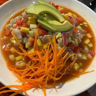 Spicy mango ceviche