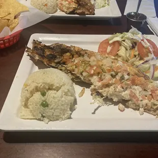 grilled fish, fish, food, seafood, grilled seafood