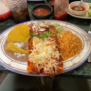 Enchilada plate
