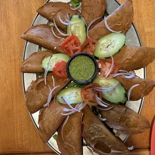 a plate of food on a table